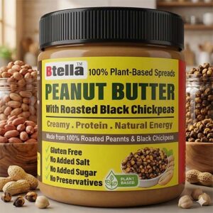 peanut butter with black roasted chickpeas